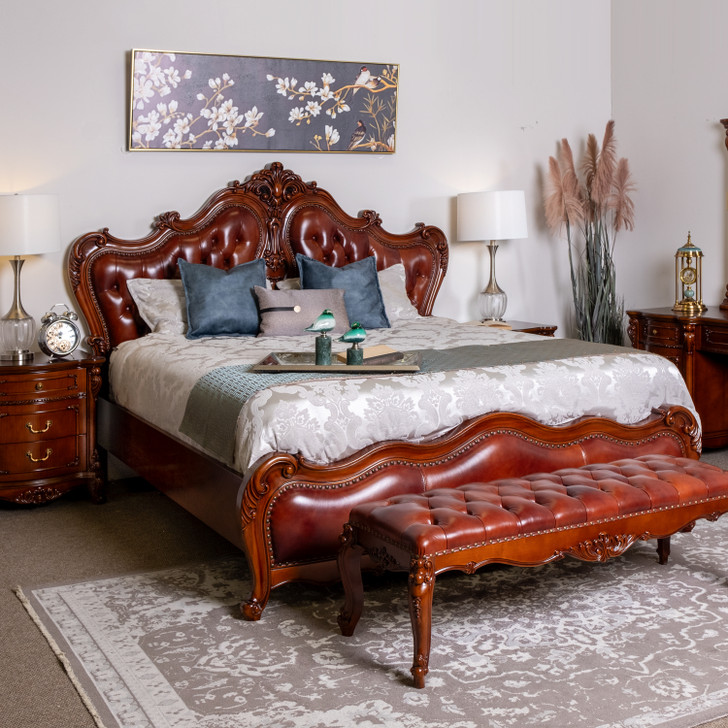 Edward Bedroom Suite with Leather Upholstery