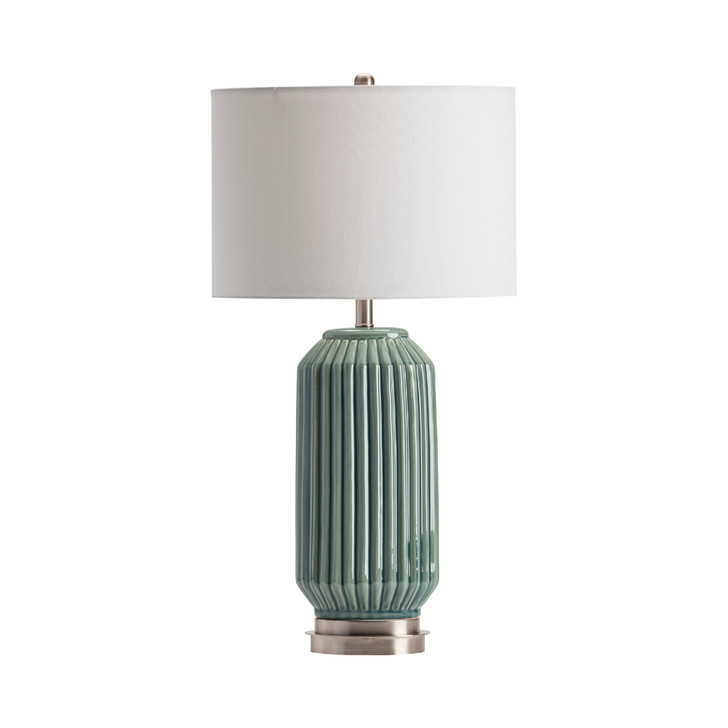 Paige Ceramic Table Lamp with White Drum Shade