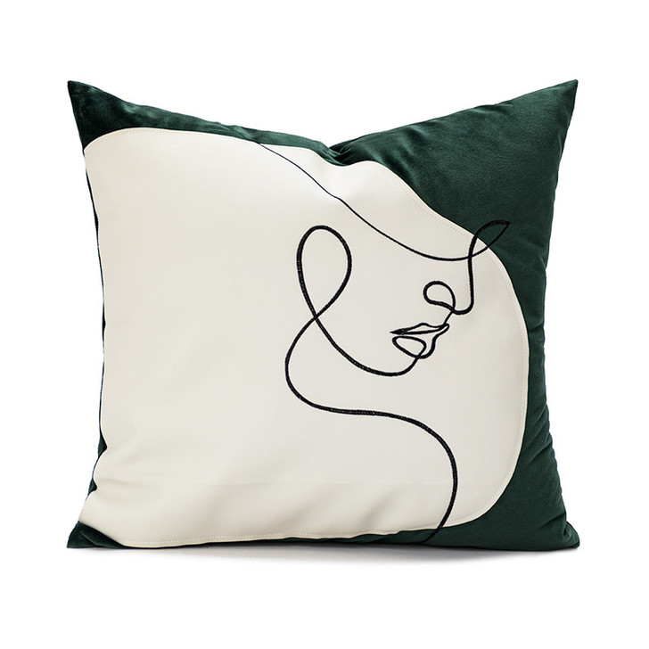 Femme Dark Green Square Cushion - 45 x 45cm