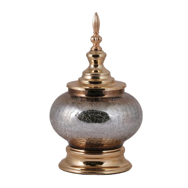Meera Metal & Glass Urn