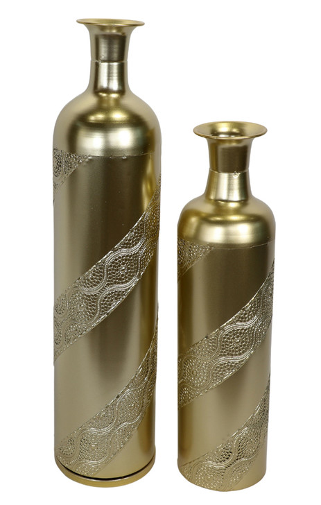 Ayda Gold Metal Vases