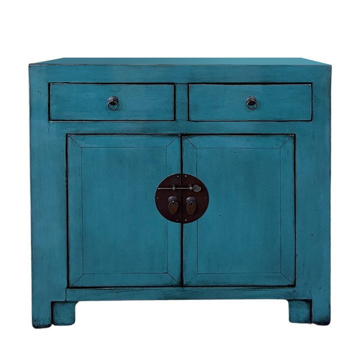 BF-60534 - 2 Door 2 Drawer Cabinet in Aqua