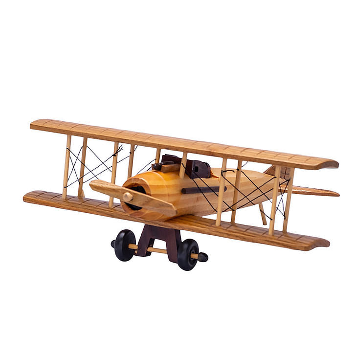 Wooden Biplane Ornament - 29 x 29 x 10cm