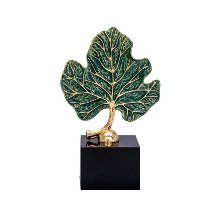 Enamel Leaf Sculpture - 13 x 20cm