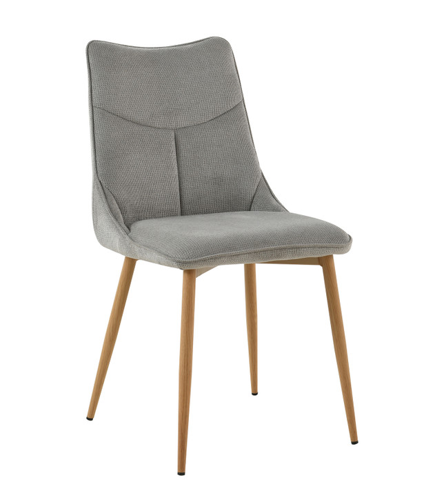 Cobble Dining Chair in Grey Fabric with Oak Coloured Legs