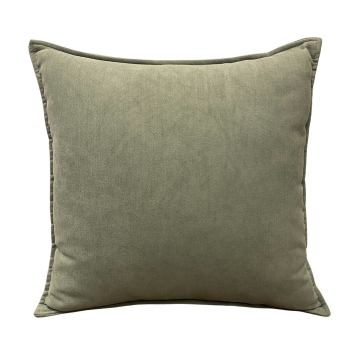 Benita Square Cushion in Olive Fabric - 45 x 45cm