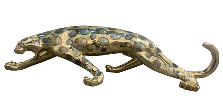 Leopard Stalking Statue - 98 x 25 x 24cm