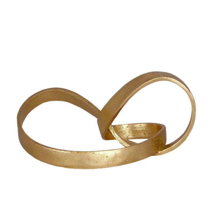 Twirled Gold Sculpture - 40 x 18 x 17cm