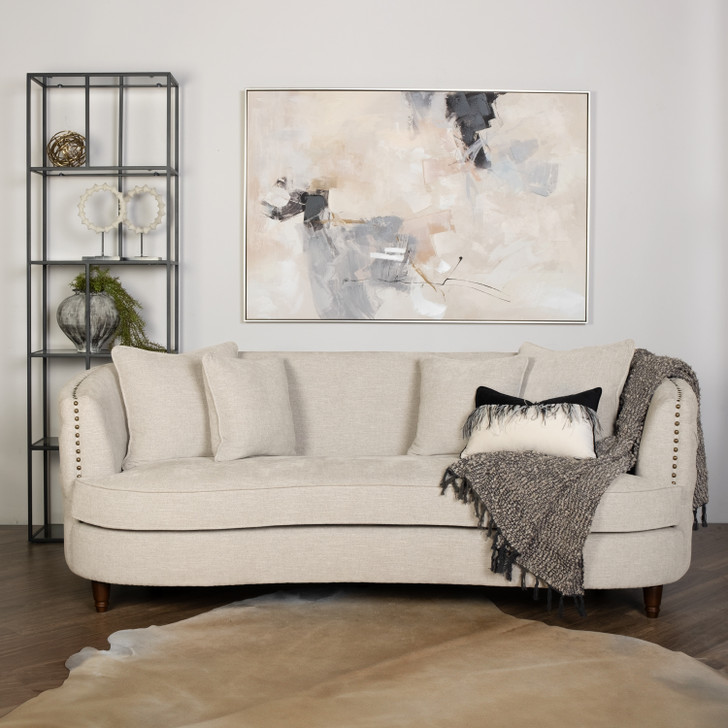 Elegance 3 Seater Sofa in Ivory Fabric