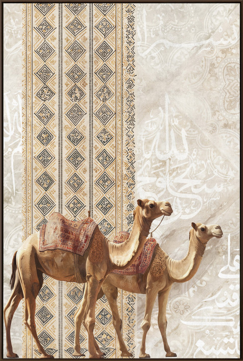 Desert Bound I Print on Canvas with Walnut Frame - 82.5 x 122.5 x 4.5cm