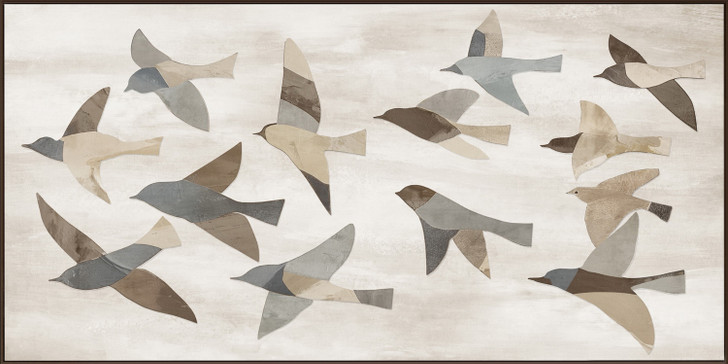 Going South Print on Canvas with Walnut Frame - 182.5 x 82.5 x 4.5cm