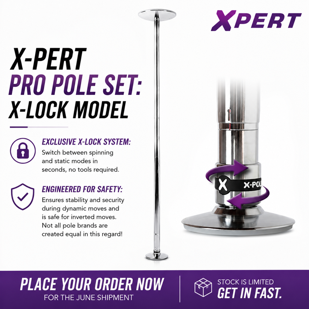 All NEW X-LOCK Spinning & Static pole - no tools required