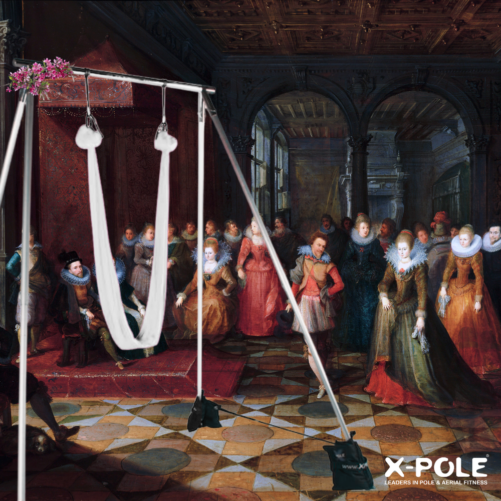 A-Frame with Fresh White Yoga Hammock Bundle