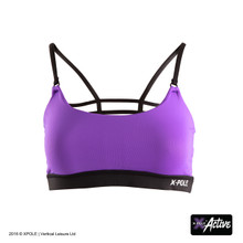 Round Neck Crop Top Purple