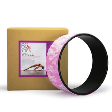 Yoga Wheel 12" White & Pink