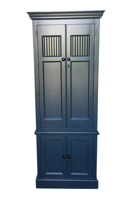 Sandringham kitchen larder - with a lock and key that gives this larder something unique. With upper cupboard with adjustable shelves and spice racks and with vented doors 