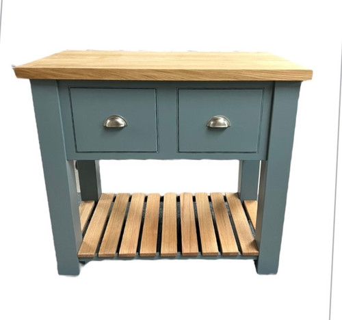 Solid oak top with solid oak slats