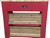 Double overhang butchers block kitchen Island - colour "incarnadine" 