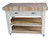 End grain Beech Kitchen island in" White Tie "