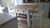 Customers image Double ended butchers block island with stools - colour "borrowed light"