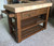 Butchers block island - base dark oak stained with optional, non handle self opening drawer 
