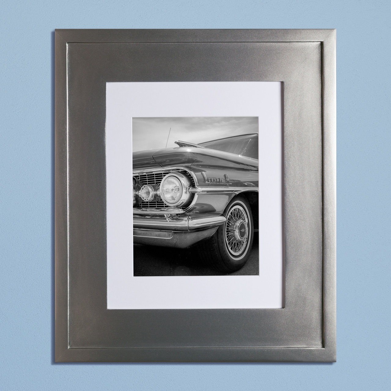 Large Silver Recessed Picture Frame Concealed Medicine (14" x