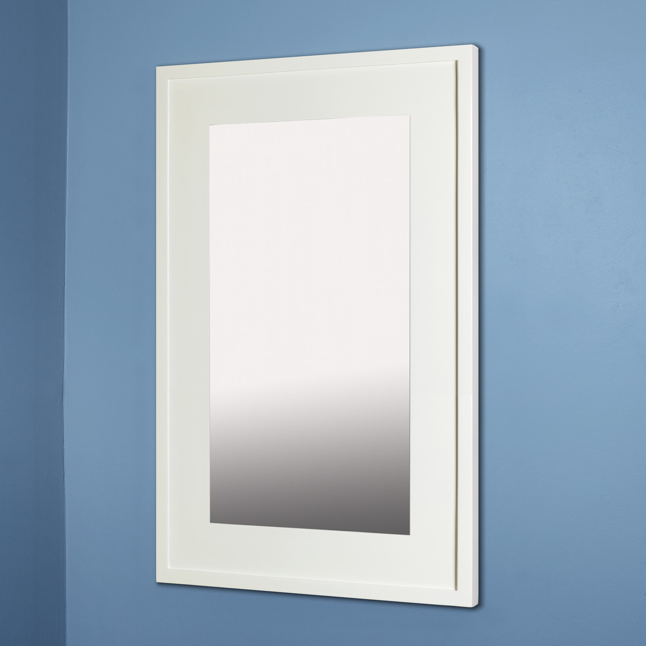 Extra Large White Contemporary Recessed Picture Frame Medicine Cabinet ...