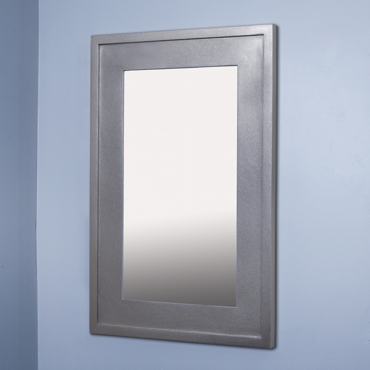 Extra Large Silver Recessed Picture Frame Medicine (14" x 24