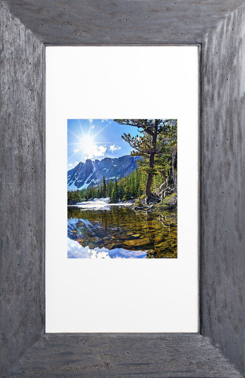 Extra Large Rustic Gray Recessed Picture Frame Medicine (14" x