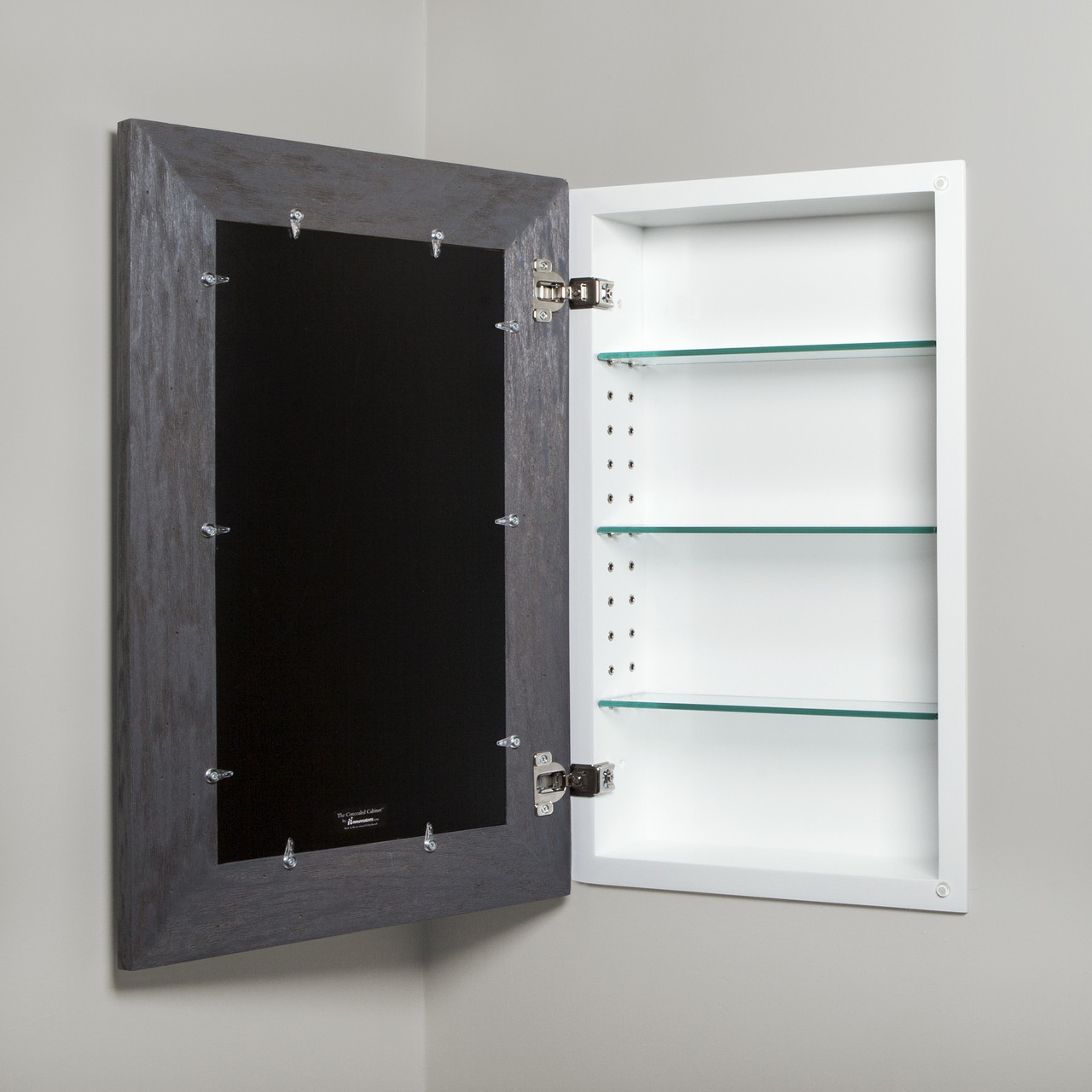 14x24 Rustic Gray Mirrored Medicine by Fox Hollow Furnishings