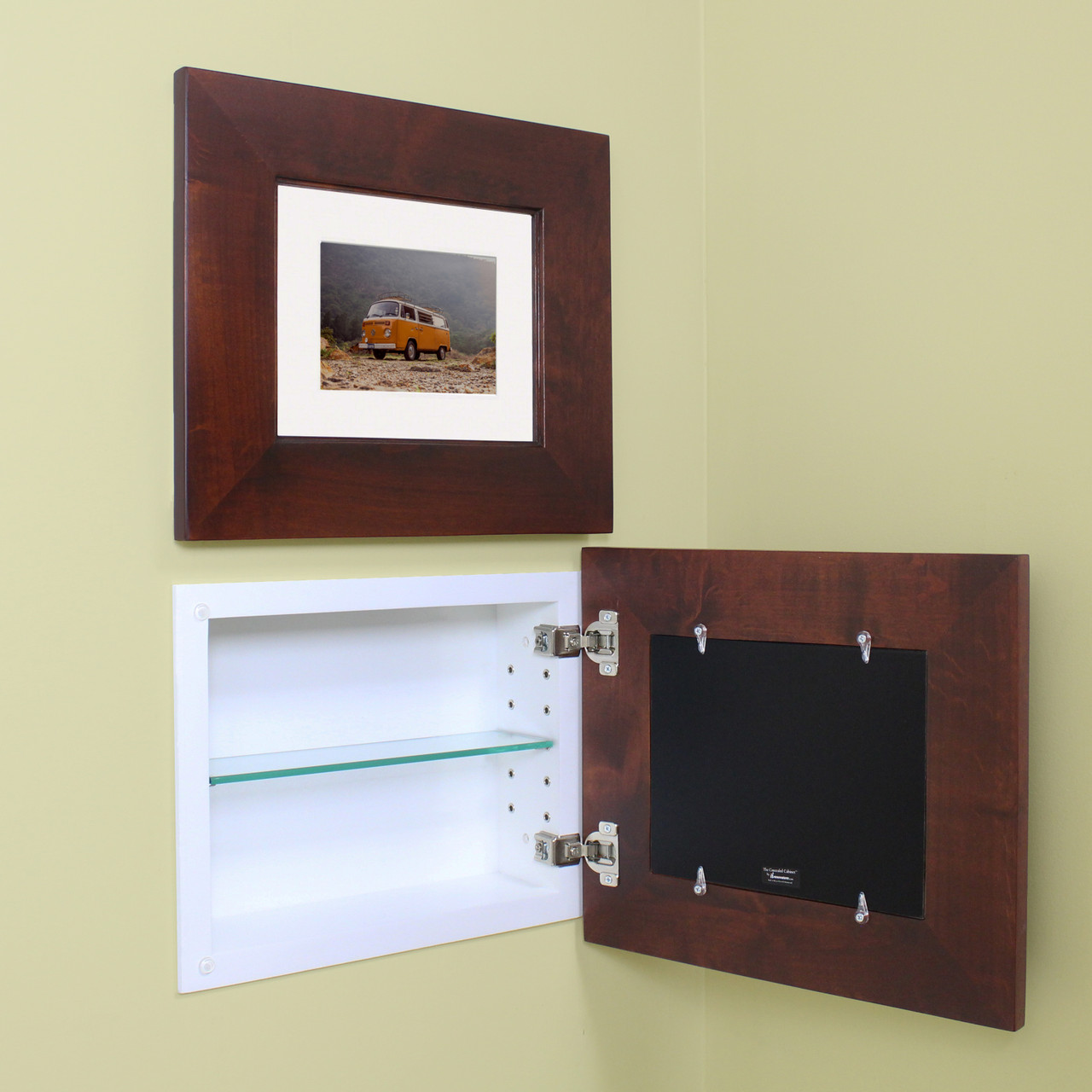 Recessed medicine cabinet deals with picture frame