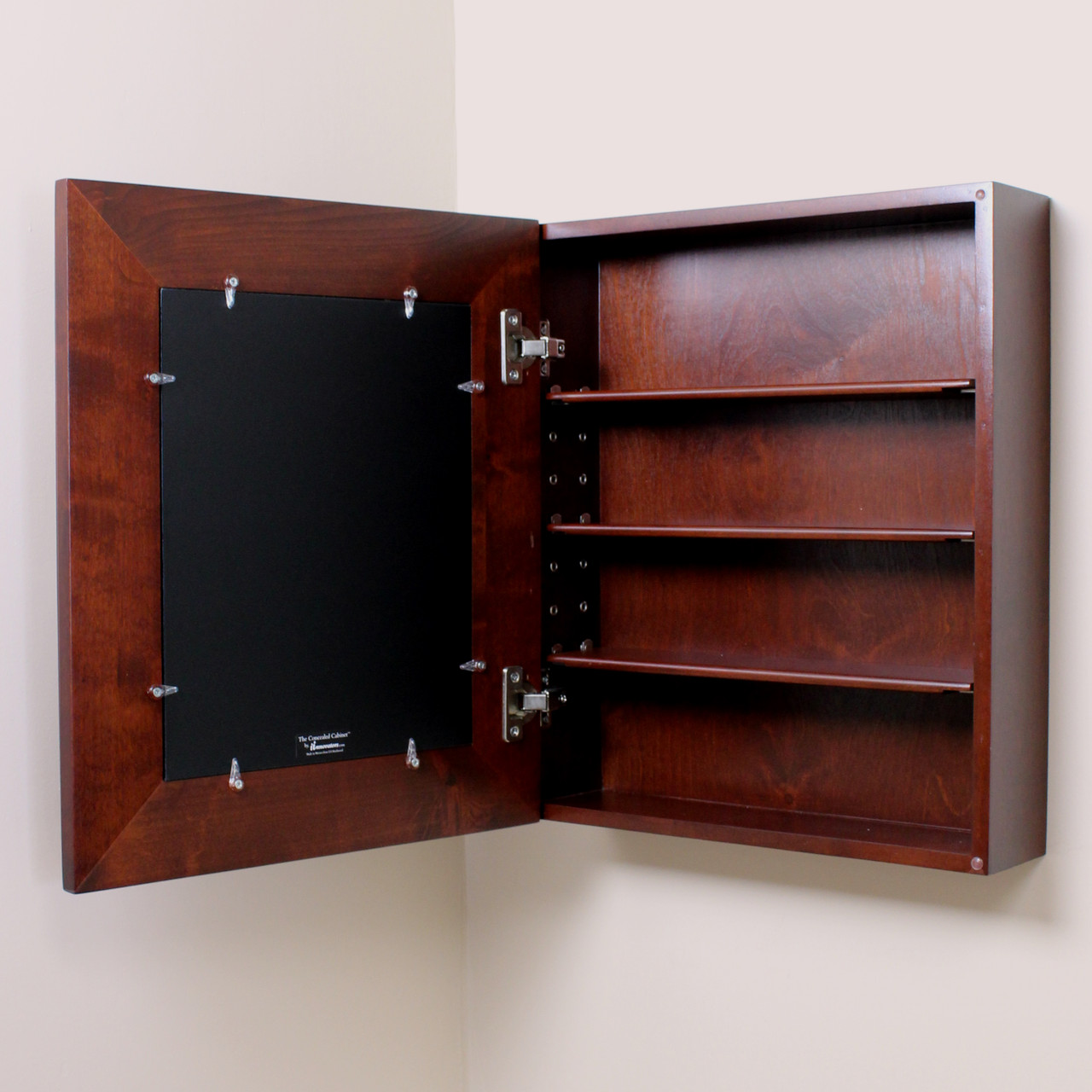 Espresso Wall Mount Mirrored Medicine