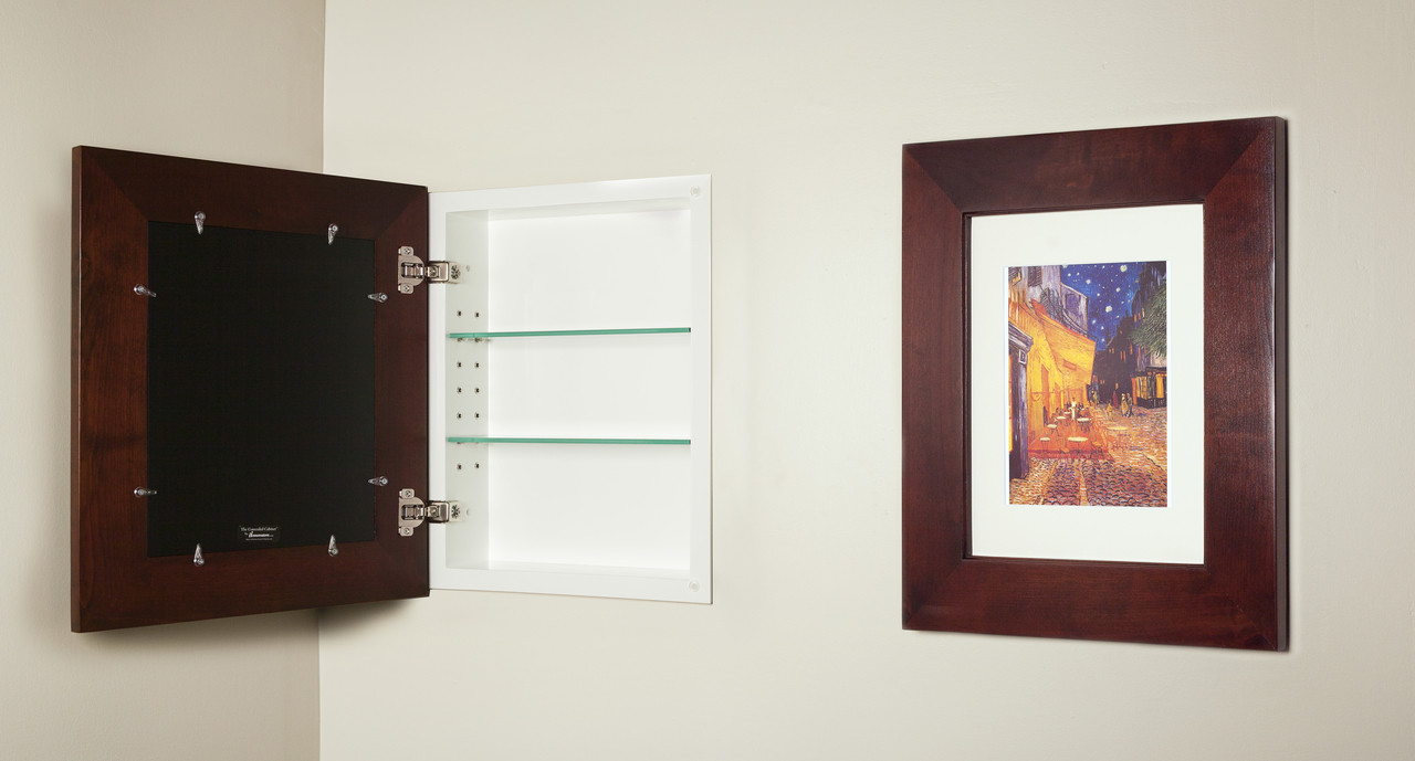 Regular Espresso Concealed Cabinet Recessed In Wall Picture