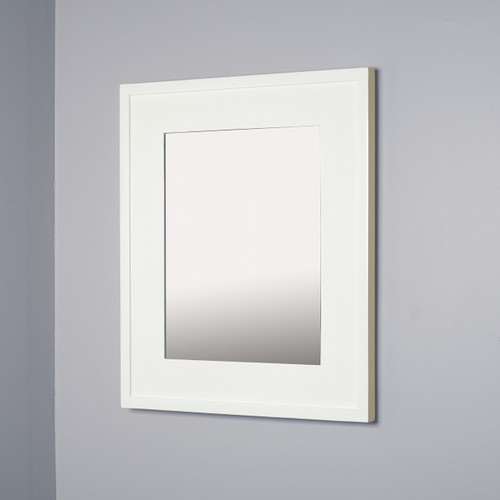 Compact Portrait White Contemporary Recessed Picture Frame