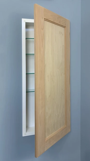 14x36 Unfinished Shaker Style Recessed Medicine Cabinet with no mirror (paint or stain it yourself)