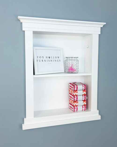 14x18 White Recessed Elliot Wall Niche (w/ plain back) by Fox