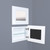 14x11 Landscape Shaker White Mirrored Medicine Cabinet by Fox Hollow Furnishings 14x11 Landscape Shaker White Mirrored Medicine Cabinet by Fox Hollow Furnishings