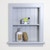 14x18 Light Gray Recessed Aiden Wall Niche (w/ beadboard back) by Fox Hollow Furnishings