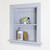 14x18 Light Gray Recessed Aiden Wall Niche (w/ beadboard back) by Fox Hollow Furnishings