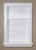14x24 White Recessed Aiden Wall Niche (w/ plain back and one shelf) by Fox Hollow Furnishings