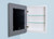 14x18 Dark Gray Shaker Style Recessed Medicine Cabinet with no mirror
