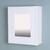 Contemporary White Compact Portrait 15-3/4" H x 13-3/4" W Wall-Mount Mirrored Medicine Cabinet