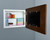 14x11 Compact "Landscape" Caramel Recessed Picture Frame Medicine Cabinet