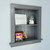 14x18 Dark Gray Recessed Aiden Wall Niche (w/ beadboard back) by Fox Hollow Furnishings