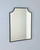 16x20 Andrea Deco Metal Framed Rounded Rectangle Recessed Bathroom Medicine Cabinet with Beveled Mirror, fits 14x18 In-Wall Opening, Black