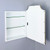 16x20 Andrea Deco Metal Framed Recessed Bathroom Medicine Cabinet with Beveled Mirror, fits 14x18 In-Wall Opening, Brushed Nickel