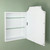 16x20 Andrea Deco Metal Framed Recessed Bathroom Medicine Cabinet with Beveled Mirror, fits 14x18 In-Wall Opening, White