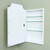 16x26 Andrea Deco Metal Framed Recessed Bathroom Medicine Cabinet with Beveled Mirror, fits 14x24 In-Wall Opening, White