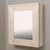 Unfinished Raised Edge Wall Mount Mirrored Medicine Cabinet 
