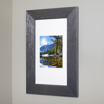 Extra Large Rustic Gray Recessed Picture Frame Medicine ...